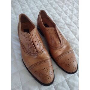 MERCANTI FIORENTINI 7010 Mens Leather Medallion Cap Brogue Oxford Dress Shoes 11